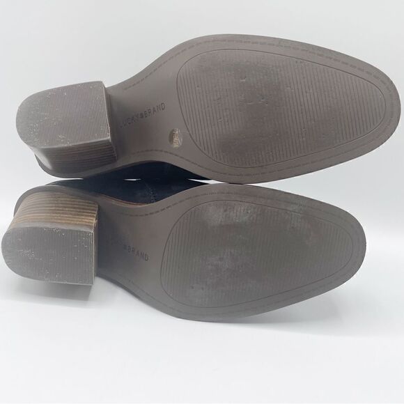 Lucky Brand Victorey suede ankle bootie in Black Deer- size 7.5 - Picture 6 of 11